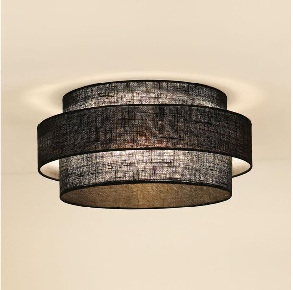 Brilagi - Plafoniera SPACE YUTE LED/12W/230V diametro 50 cm nero