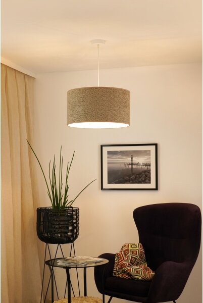 Brilagi - Lampadario a sospensione con filo BOUCLE ROLLER 1xE27/15W/230V diametro 50 cm marrone