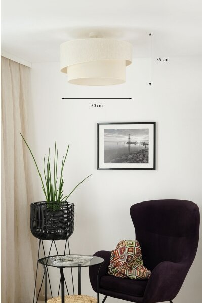 Brilagi - Lampadario a plafone SHINE 1xE27/15W/230V diametro 50 cm color crema
