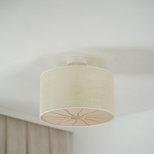 Brilagi - Lampadario a plafone COUNTRY ROLLER 1xE27/15W/230V diametro 45 cm color crema