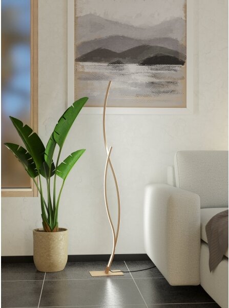 Eglo 901214 - Lampada LED da terra GRISOLIA LED/20W/230V 4000K beige