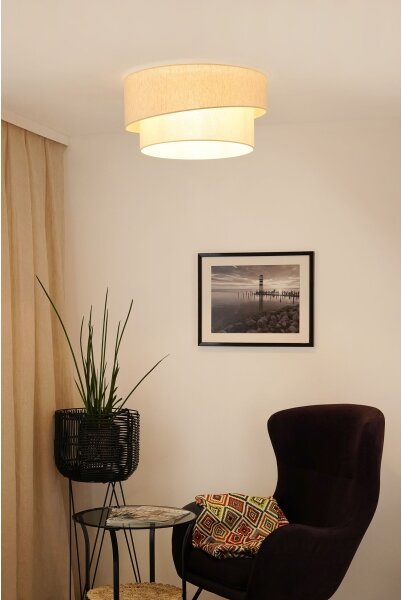 Brilagi - Plafoniera SHINE 1xE27/15W/230V diametro 50 cm color crema