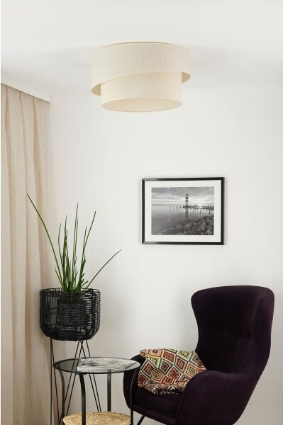 Brilagi - Plafoniera SHINE 1xE27/15W/230V diametro 50 cm color crema
