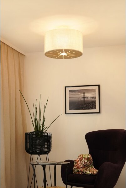Brilagi - Lampadario a plafone COUNTRY ROLLER 1xE27/15W/230V diametro 45 cm color crema