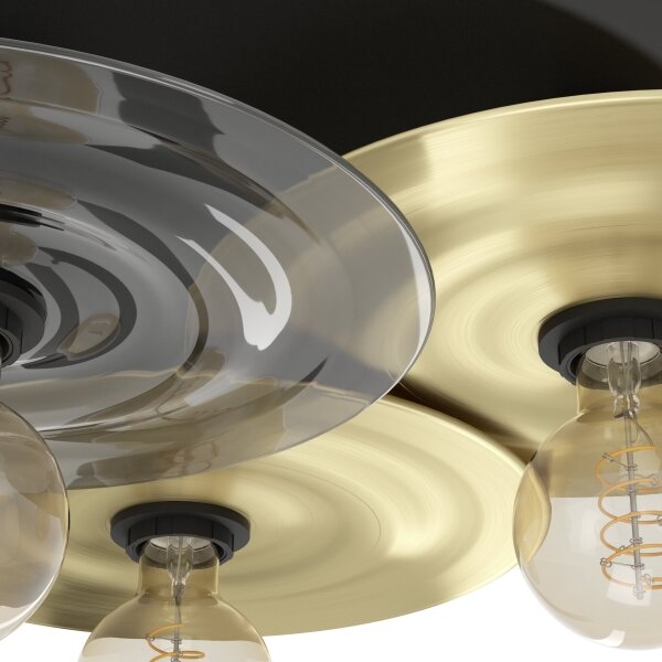 Eglo 44027 - Plafoniera LINTMILL 3xE27/40W/230V oro/nero