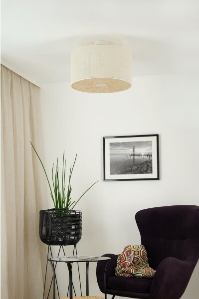 Brilagi - Lampadario a plafone COUNTRY ROLLER 1xE27/15W/230V diametro 45 cm color crema