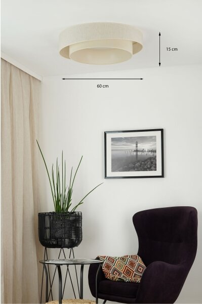 Brilagi - Plafoniera LED SHINE LED/26W/230V diametro 60 cm color crema