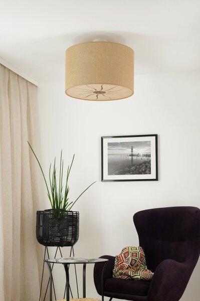 Brilagi - Lampadario a plafone COUNTRY ROLLER 1xE27/15W/230V diametro 50 cm beige
