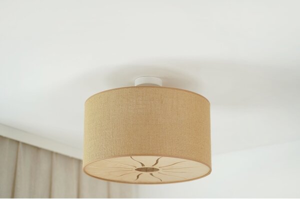 Brilagi - Lampadario a plafone COUNTRY ROLLER 1xE27/15W/230V diametro 50 cm beige