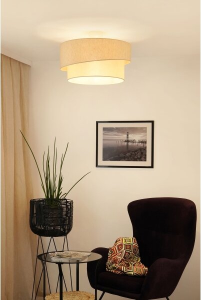 Brilagi - Lampadario a plafone SHINE 1xE27/15W/230V diametro 50 cm color crema