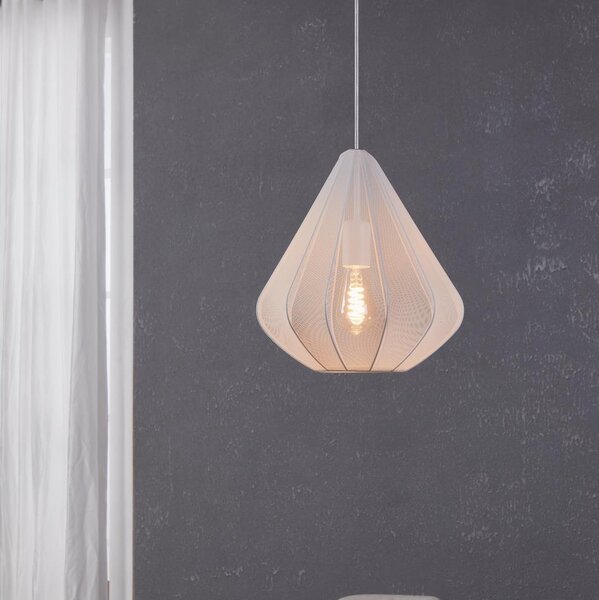 Eglo 43996 - Lampadario a sospensione con filo DOLWEN 1xE27/40W/230V diametro 33,5 cm bianco