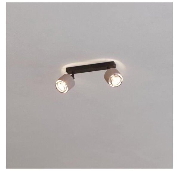 Eglo 43657 - Applique ROSLEY 2xE14/40W/230V nero/beige