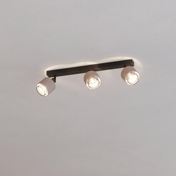 Eglo 43658 - Applique ROSLEY 3xE14/40W/230V nero/beige