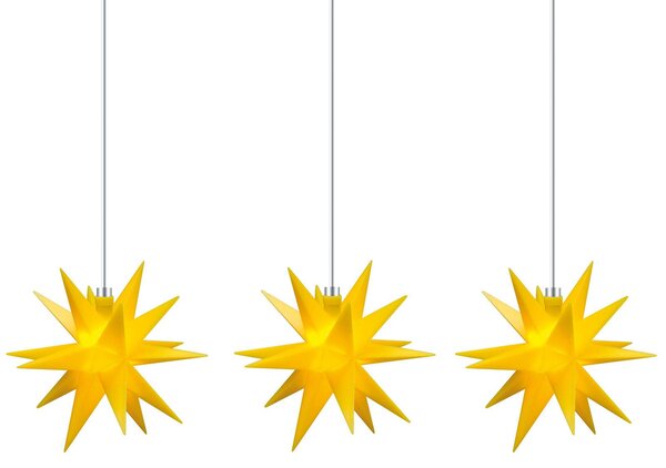 STERNTALER Ghirlanda luminosa stelle interni, 3 luci, giallo