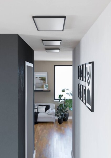 Eglo 901445 -Plafoniera LED da esterno ROVITO 17,2W/230V 30x57 cm IP44 nero