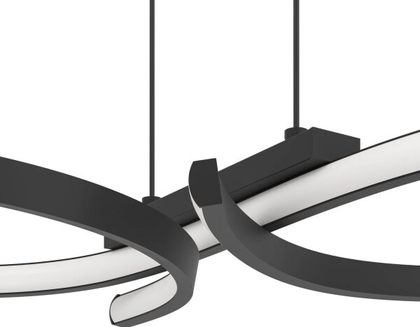 Eglo 901267 - Lampadario LED a sospensione con filo SERPINS LED/21W/230V 3000K nero