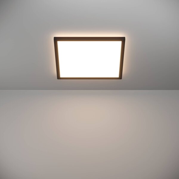 Eglo 901443 -Plafoniera LED da esterno ROVITO 17,6W/230V 39x39 cm IP44 nero