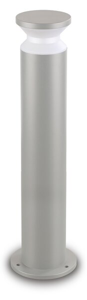 Piantana Moderna Torre Alluminio Grigio 1 Luce E27 15W Ip44