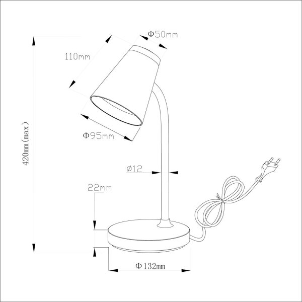 Lampada da tavolo LED CHICO LED/4,5W/230V bianco