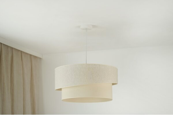 Brilagi - Lampadario a sospensione con filo SHINE 1xE27/15W/230V diametro 50 cm color crema