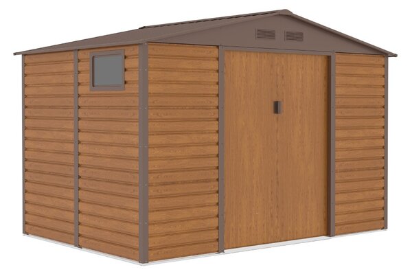 Rimessa attrezzi in metallo Malmo 2,8 x 1,9 m Store Boss marrone