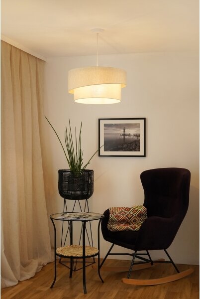 Brilagi - Lampadario a sospensione con filo SHINE 1xE27/15W/230V diametro 50 cm color crema