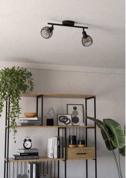 Eglo 901039 - Faretto SONNINO 2xE14/40W/230V nero