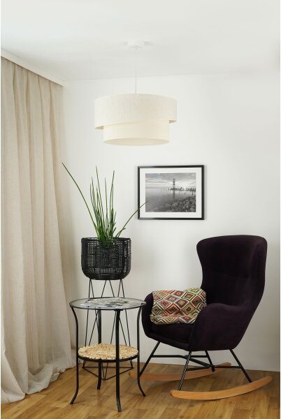 Brilagi - Lampadario a sospensione con filo SHINE 1xE27/15W/230V diametro 50 cm color crema