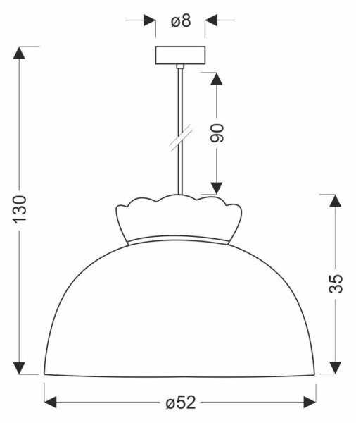 Lampadario a sospensione con filo ROSSINI 1xE27/40W/230V