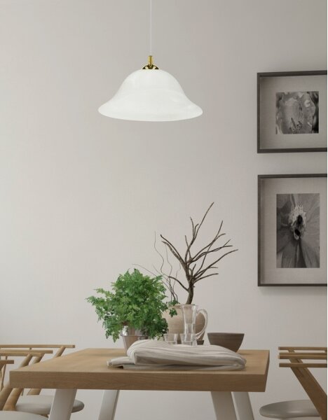 Lampadario a sospensione con filo VERA 1xE27/60W/230V oro/bianco