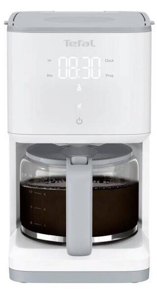 Tefal - Macchina da caffè con gocciolamento e LCD display SENSE 1000W/230V bianco