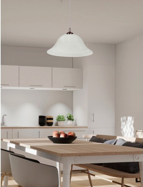 Lampadario a sospensione con filo VERA 1xE27/60W/230V rame/bianco