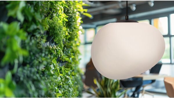Lampadario a sospensione con filo STONES 1xE27/40W/230V diametro 30 cm