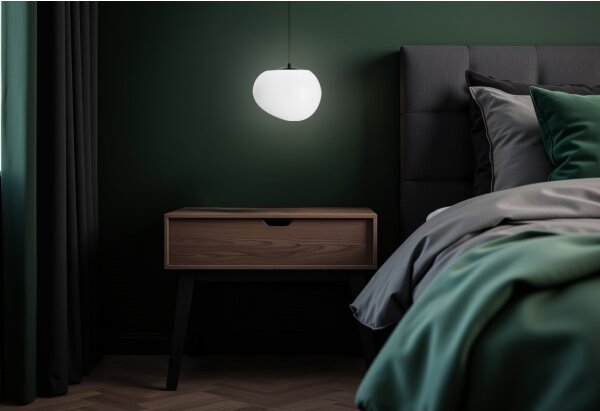 Lampadario a sospensione con filo STONES 1xE27/40W/230V diametro 25 cm