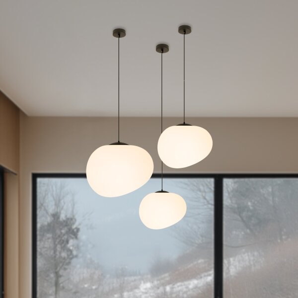 Lampadario a sospensione con filo STONES 1xE27/40W/230V diametro 25 cm