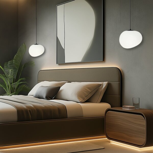 Lampadario a sospensione con filo STONES 1xE27/40W/230V diametro 25 cm
