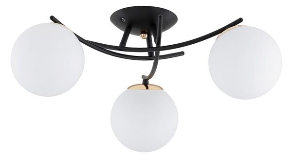 Lampadario a plafone SAVI 3xE14/10W/230V nero/oro