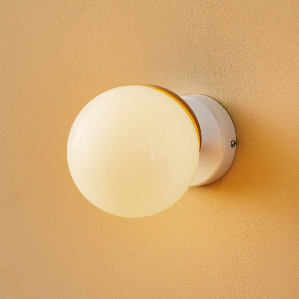 Applique da parete a LED, lampada da parete a sfera di vetro, faretti da  parete per