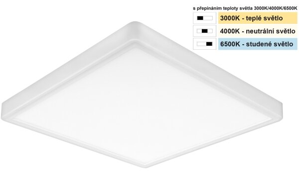 Top Light -Plafoniera LED REVIT LED/24W/230V 3000/4000/6500K 30x30 cm bianco