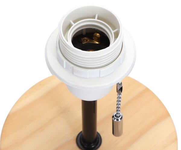 Aigostar - Lampada da tavolo con porta USB 1xE27/40W/230V nera/crema