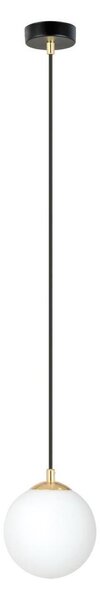 Lampadario a sospensione con filo ROYAL 1xE14/10W/230V diametro 14 cm nero