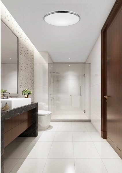 Top Light -Plafoniera LED da bagno SILVER LED/18W/230V IP44 diametro 34 cm cromo