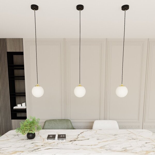 Lampadario a sospensione con filo ROYAL 1xE14/10W/230V diametro 14 cm nero