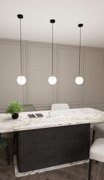Lampadario a sospensione con filo ROYAL 1xE14/10W/230V diametro 14 cm nero