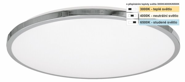 Top Light -Plafoniera LED da bagno SILVER LED/18W/230V IP44 diametro 34 cm cromo