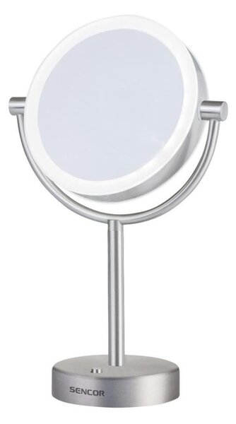 Sencor - Specchio cosmetico con retroilluminazione a LED LED/5W/230V acciaio inossidabile