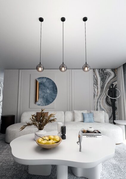 Lampadario a sospensione con filo COSMO 1xE14/10W/230V diametro 14 cm nero/grigio