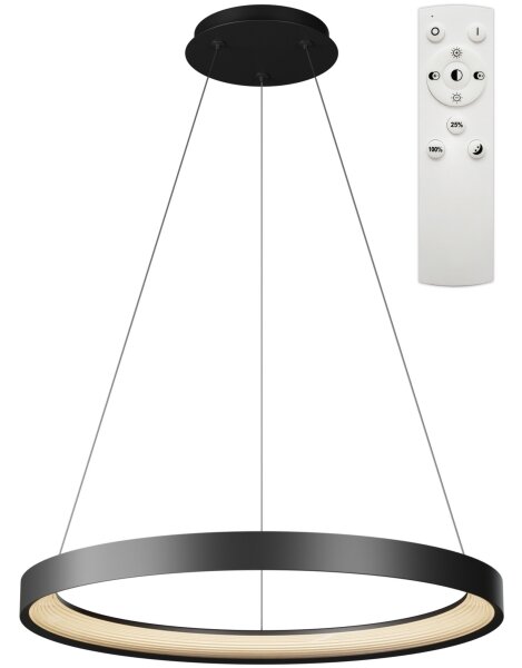 Top Light-Lampadario a sospensione con filo LED dimmerabile ORBIT LED/40W/230V 3000-6500K diametro 50 cm black+RC