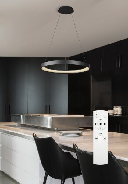 Top Light-Lampadario a sospensione con filo LED dimmerabile ORBIT LED/40W/230V 3000-6500K diametro 50 cm black+RC