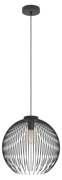 Eglo 901002 - Lampadario a sospensione con filo VENEZUELA 1xE27/40W/230V nero